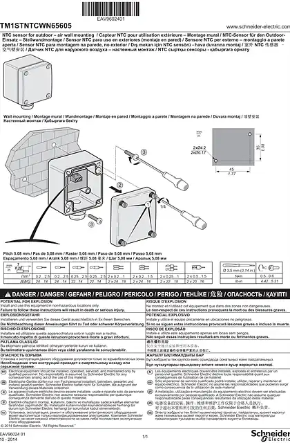 schneider施耐德TM171 NTC Probe_ Instruction Sheet
